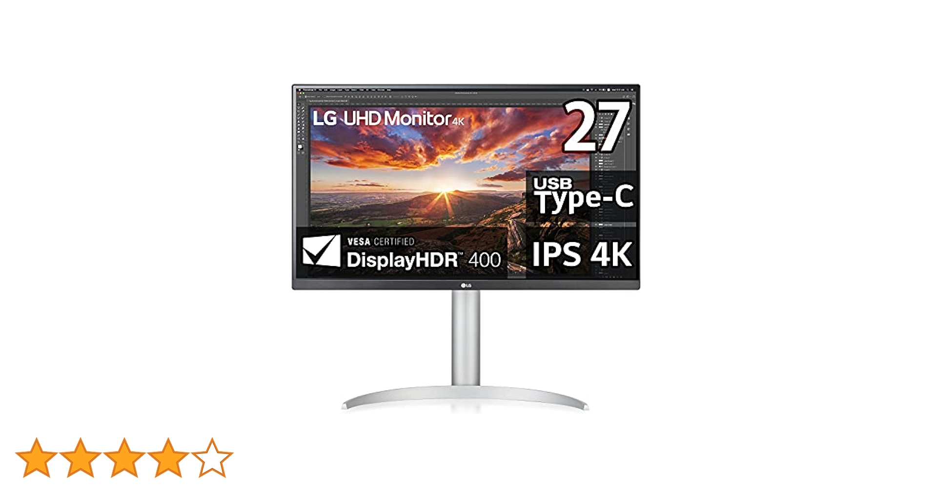 LG UHD モニター27UP850-W 27インチ 4K type-c USB Type-Cを搭載したDisplayHDR™400対応IPS 4Kモニター